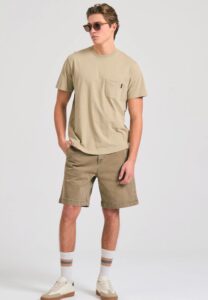 FUNKY BUDDHA ΑΝΔΡΙΚΉ ΜΠΛΟΎΖΑ ΚΟΝΤΌ ΜΑΝΊΚΙ BASIC | LIGHT GREY