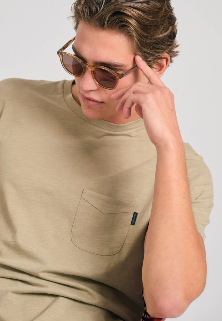 FUNKY BUDDHA ΑΝΔΡΙΚΉ ΜΠΛΟΎΖΑ ΚΟΝΤΌ ΜΑΝΊΚΙ BASIC | LIGHT GREY