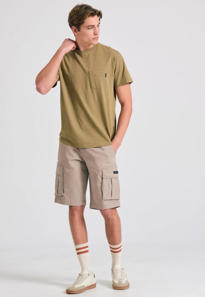 FUNKY BUDDHA ΑΝΔΡΙΚΉ ΜΠΛΟΎΖΑ ΚΟΝΤΌ ΜΑΝΊΚΙ BASIC | GREEN