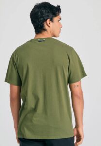 FUNKY BUDDHA ΑΝΔΡΙΚΉ ΜΠΛΟΎΖΑ ΚΟΝΤΌ ΜΑΝΊΚΙ ΜΕ ΤΎΠΩΜΑ | KHAKI