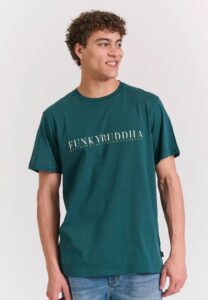 FUNKY BUDDHA ΑΝΔΡΙΚΉ ΜΠΛΟΎΖΑ ΚΟΝΤΌ ΜΕ ΤΎΠΩΜΑ | PETROL