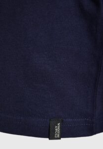 FUNKY BUDDHA ΑΝΔΡΙΚΉ ΜΠΛΟΎΖΑ ΚΟΝΤΌ ΜΑΝΊΚΙ ΜΕ ΤΎΠΩΜΑ | DARK BLUE