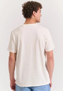 FUNKY BUDDHA ΑΝΔΡΙΚΉ ΜΠΛΟΎΖΑ ΚΟΝΤΌ ΜΑΝΊΚΙ ΜΕ ΤΎΠΩΜΑ | OFF WHITE
