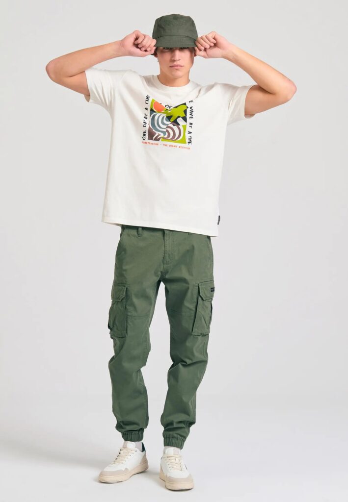 FUNKY BUDDHA ΑΝΔΡΙΚΉ ΜΠΛΟΎΖΑ ΚΟΝΤΌ ΜΑΝΊΚΙ ΜΕ ΤΎΠΩΜΑ | OFF WHITE
