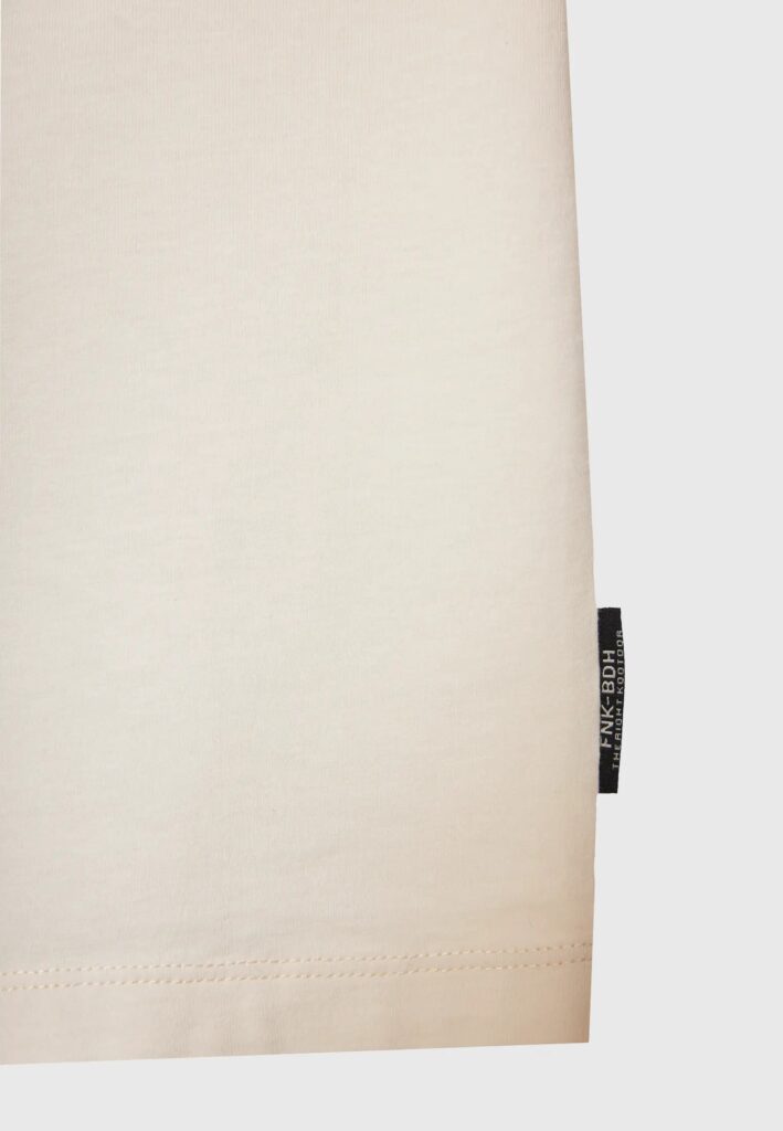 FUNKY BUDDHA ΑΝΔΡΙΚΉ ΜΠΛΟΎΖΑ ΚΟΝΤΌ ΜΑΝΊΚΙ ΜΕ ΤΎΠΩΜΑ | OFF WHITE