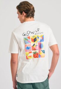 FUNKY BUDDHA ΑΝΔΡΙΚΉ ΜΠΛΟΎΖΑ ΚΟΝΤΌ ΜΑΝΊΚΙ ΜΕ ΤΎΠΩΜΑ | OFF WHITE