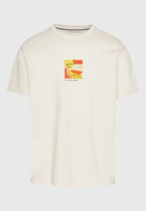 FUNKY BUDDHA ΑΝΔΡΙΚΉ ΜΠΛΟΎΖΑ ΚΟΝΤΌ ΜΑΝΊΚΙ ΜΕ ΤΎΠΩΜΑ | OFF WHITE