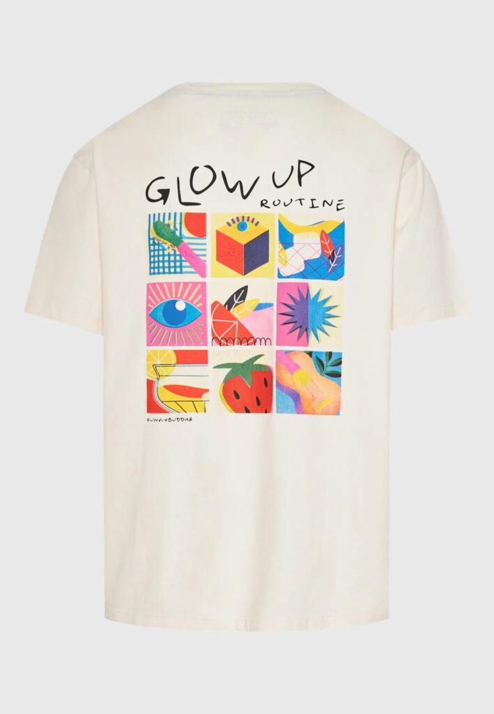 FUNKY BUDDHA ΑΝΔΡΙΚΉ ΜΠΛΟΎΖΑ ΚΟΝΤΌ ΜΑΝΊΚΙ ΜΕ ΤΎΠΩΜΑ | OFF WHITE
