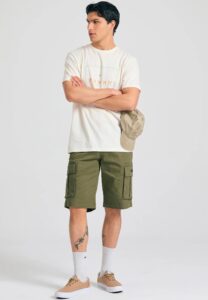 FUNKY BUDDHA ΑΝΔΡΙΚΉ ΜΠΛΟΎΖΑ ΚΟΝΤΌ ΜΑΝΊΚΙ ΜΕ ΤΎΠΩΜΑ | OFF WHITE