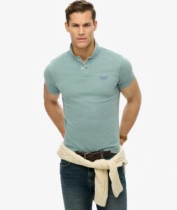 SUPERDRY D2 OVIN VINT DESTROY POLO ΜΠΛΟΥΖΑ ΑΝΔΡΙΚΟ | AQUA