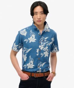 SUPERDRY D2 STUD VINTAGE LOOM S/S SHIRT ΠΟΥΚΑΜΙΣΟ ΑΝΔΡΙΚΟ | INDIGO