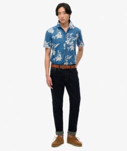 SUPERDRY D2 STUD VINTAGE LOOM S/S SHIRT ΠΟΥΚΑΜΙΣΟ ΑΝΔΡΙΚΟ | INDIGO