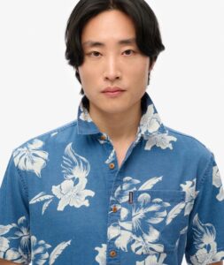 SUPERDRY D2 STUD VINTAGE LOOM S/S SHIRT ΠΟΥΚΑΜΙΣΟ ΑΝΔΡΙΚΟ | INDIGO