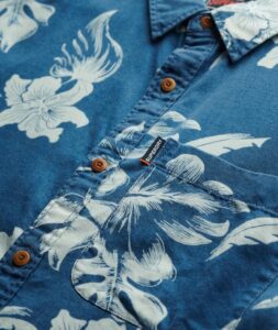 SUPERDRY D2 STUD VINTAGE LOOM S/S SHIRT ΠΟΥΚΑΜΙΣΟ ΑΝΔΡΙΚΟ | INDIGO