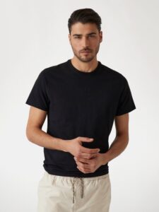 GUESS SS GUESS EMB PIMA CREW ΜΠΛΟΥΖΑ ΑΝΔΡΙΚΟ | BLACK