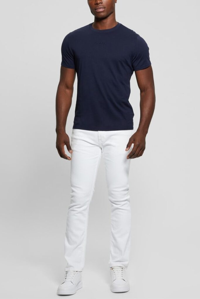 GUESS SS GUESS EMB PIMA CREW ΜΠΛΟΥΖΑ ΑΝΔΡΙΚΟ | BLUE