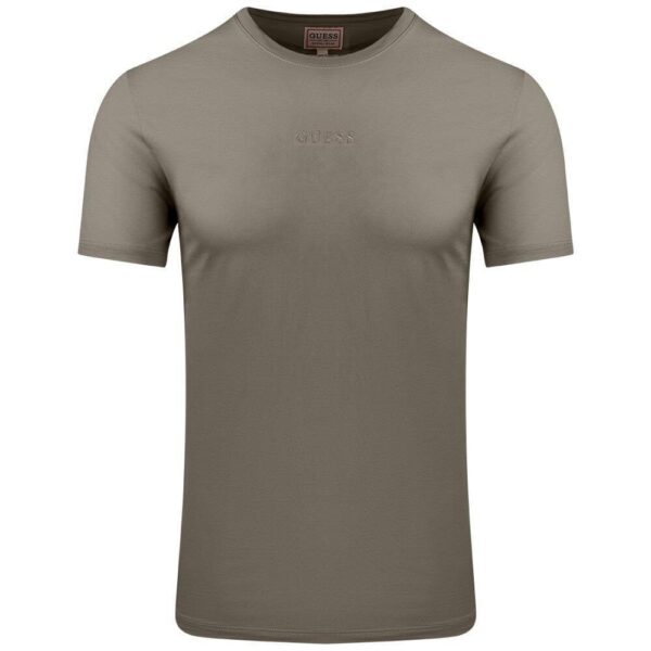 GUESS SS GUESS EMB PIMA CREW ΜΠΛΟΥΖΑ ΑΝΔΡΙΚΟ | KHAKI
