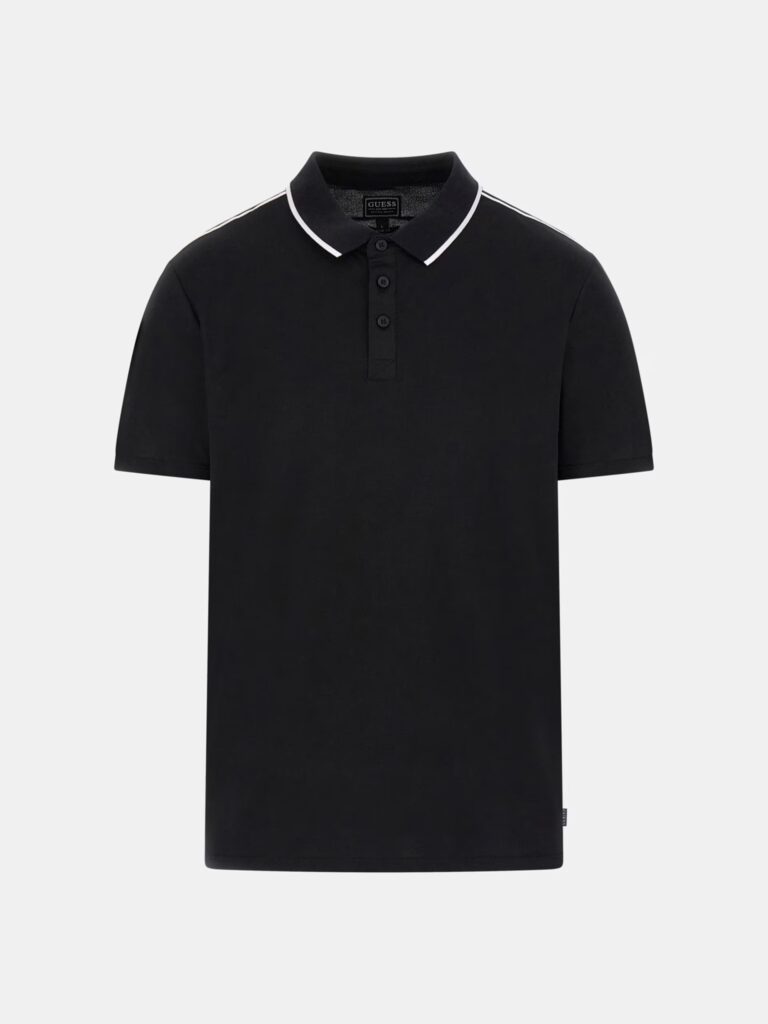 GUESS SS GUESS QUATTRO G TAPE POLO ΜΠΛΟΥΖΑ ΑΝΔΡΙΚΟ | BLACK