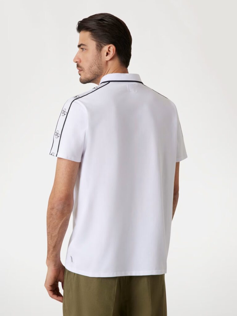 GUESS SS GUESS QUATTRO G TAPE POLO ΜΠΛΟΥΖΑ ΑΝΔΡΙΚΟ | WHITE