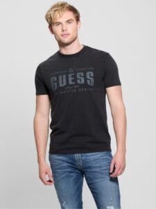 GUESS SS BSC GUESS TRADITION TEE ΜΠΛΟΥΖΑ ΑΝΔΡΙΚΟ | BLACK