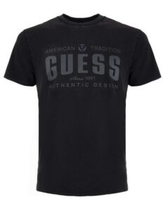 GUESS SS BSC GUESS TRADITION TEE ΜΠΛΟΥΖΑ ΑΝΔΡΙΚΟ | BLACK