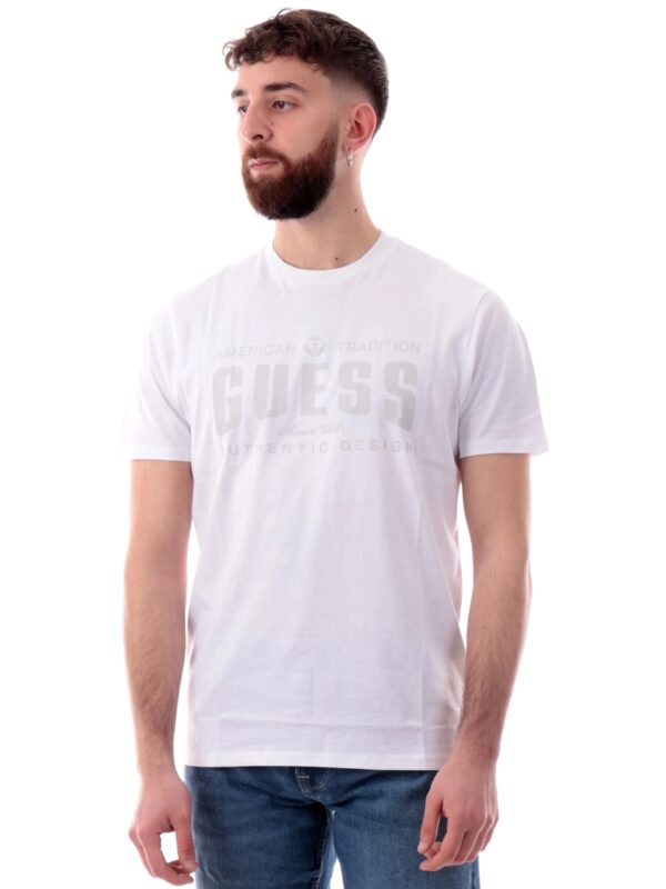 GUESS SS BSC GUESS TRADITION TEE ΜΠΛΟΥΖΑ ΑΝΔΡΙΚΟ | WHITE