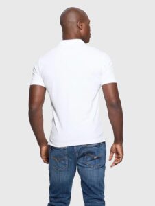 GUESS LYLE SS POLO ΠΛΕΚΤΟ ΑΝΔΡΙΚΟ | WHITE