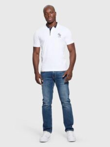 GUESS LYLE SS POLO ΠΛΕΚΤΟ ΑΝΔΡΙΚΟ | WHITE