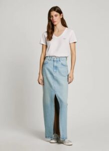 PEPE JEANS DROP 2 MACY V-NECK ΜΠΛΟΥΖΑ ΓΥΝΑΙΚΕΙΟ | WHITE