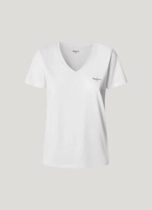 PEPE JEANS DROP 2 MACY V-NECK ΜΠΛΟΥΖΑ ΓΥΝΑΙΚΕΙΟ | WHITE