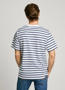 PEPE JEANS DROP 2 STRIPED EGGO ΜΠΛΟΥΖΑ ΑΝΔΡΙΚΟ | WHITE