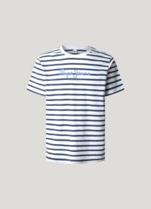 PEPE JEANS DROP 2 STRIPED EGGO ΜΠΛΟΥΖΑ ΑΝΔΡΙΚΟ | WHITE