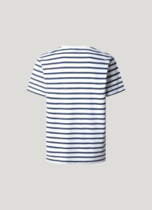 PEPE JEANS DROP 2 STRIPED EGGO ΜΠΛΟΥΖΑ ΑΝΔΡΙΚΟ | WHITE