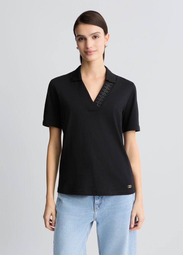 SPORT_TA5J13_T-SHIRT MODA M/C ΜΠΛΟΥΖΑ ΓΥΝΑΙΚΕΙΟ | BLACK
