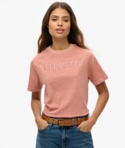 SUPERDRY EMB CORE LOGO BOXY LOOSE TEE ΜΠΛΟΥΖΑ ΓΥΝΑΙΚΕΙΑ | ROSE