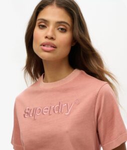 SUPERDRY EMB CORE LOGO BOXY LOOSE TEE ΜΠΛΟΥΖΑ ΓΥΝΑΙΚΕΙΑ | ROSE