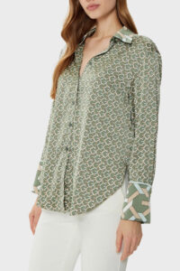 GUESS LS ALEXANDRA SHIRT W4YH47WF1T2 | KHAKI