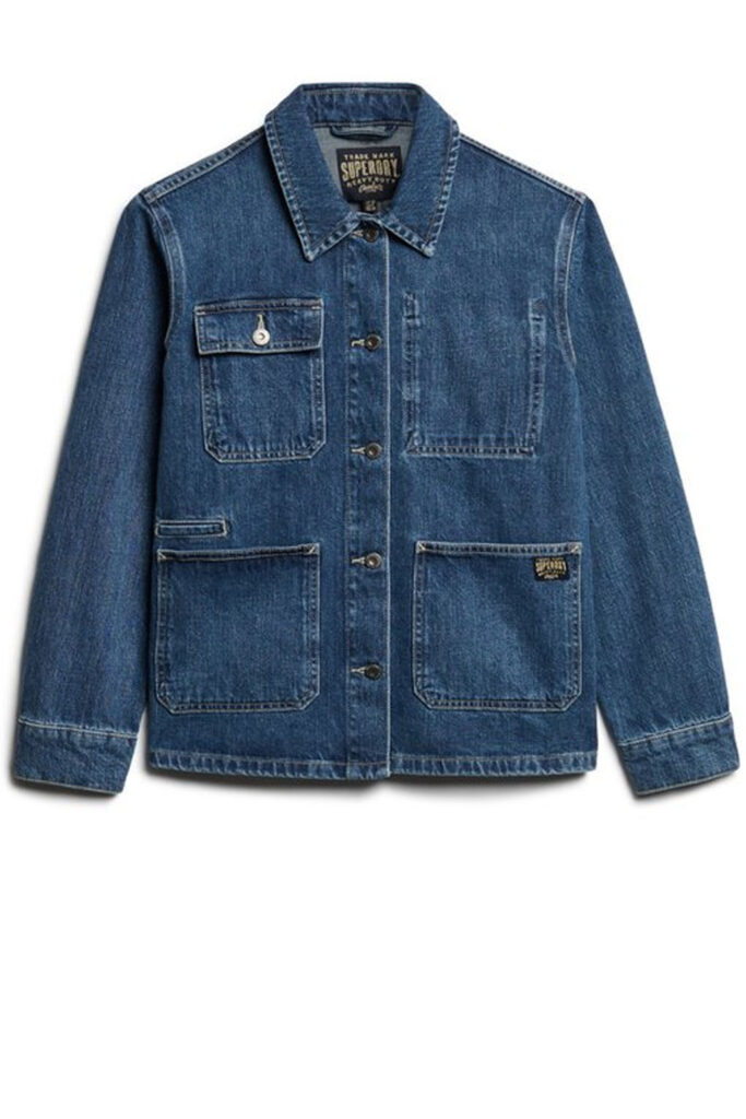SUPERDRY DENIM CHORE JACKET ΜΠΟΥΦΑΝ ΓΥΝΑΙΚΕΙΟ | BLUE