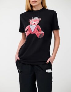 GUESS SS PINK BEAR NEW CREW TEE W5RI30K9RM1 | BLACK