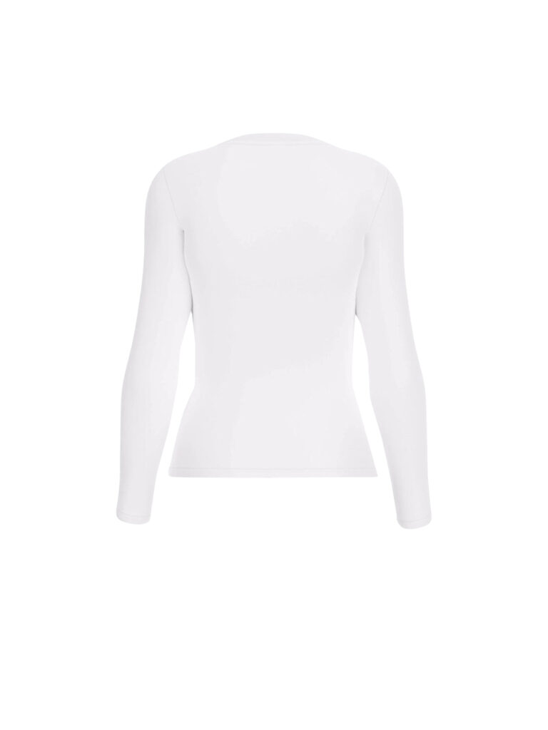 GUESS LS CN SHINY TRIANGLE TEE W5RI65J1314 | WHITE