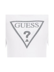 GUESS LS CN SHINY TRIANGLE TEE W5RI65J1314 | WHITE
