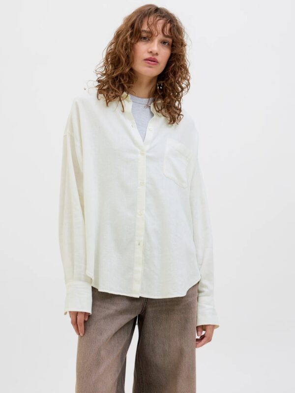 JJXX JXJAMIE BREEZE SUMMER LS SHIRT WVN SN | OFF WHITE