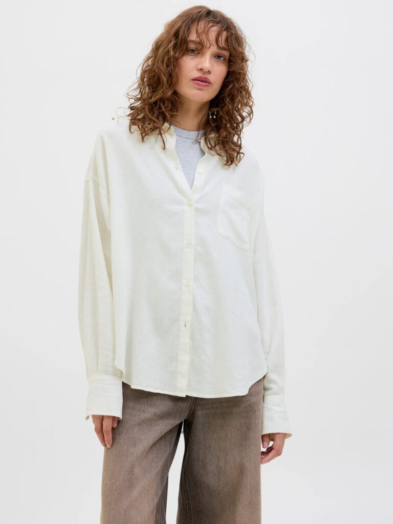 JJXX JXJAMIE BREEZE SUMMER LS SHIRT WVN SN | OFF WHITE