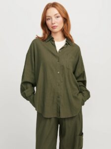 JJXX JXJAMIE BREEZE SUMMER LS SHIRT WVN SN | OLIVE
