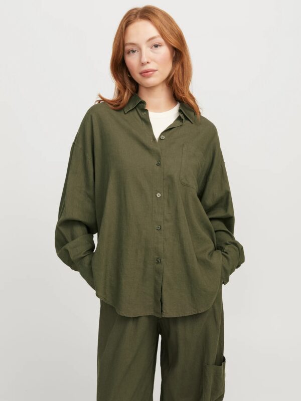 JJXX JXJAMIE BREEZE SUMMER LS SHIRT WVN SN | OLIVE