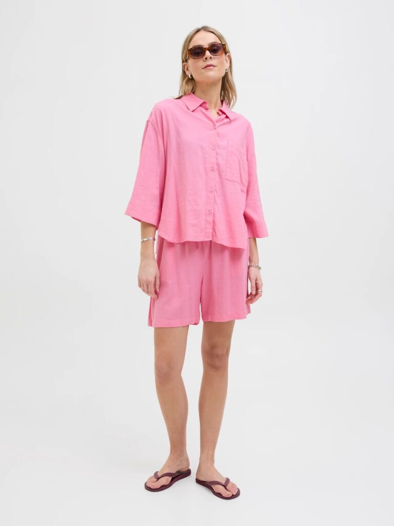 JJXX JXBREEZE SUMMER KIMONO 3/4 SHIRT WVN | PINK