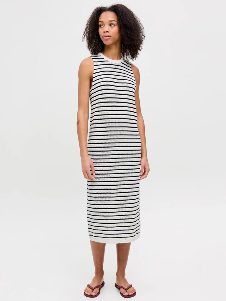 JJXX JXZUSANNAH DRESS KNIT | BLACK & WHITE