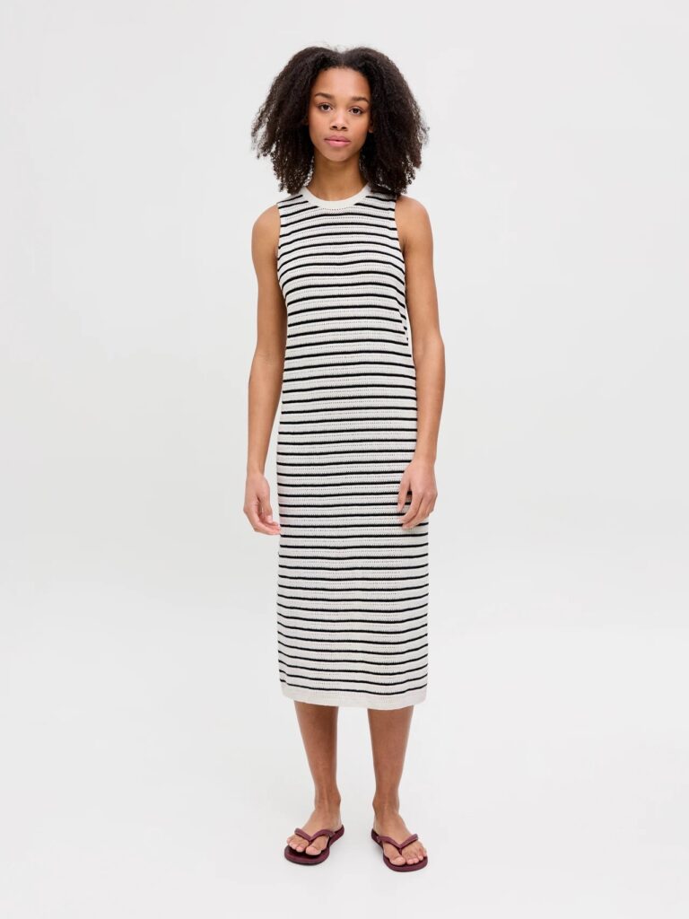 JJXX JXZUSANNAH DRESS KNIT | BLACK & WHITE
