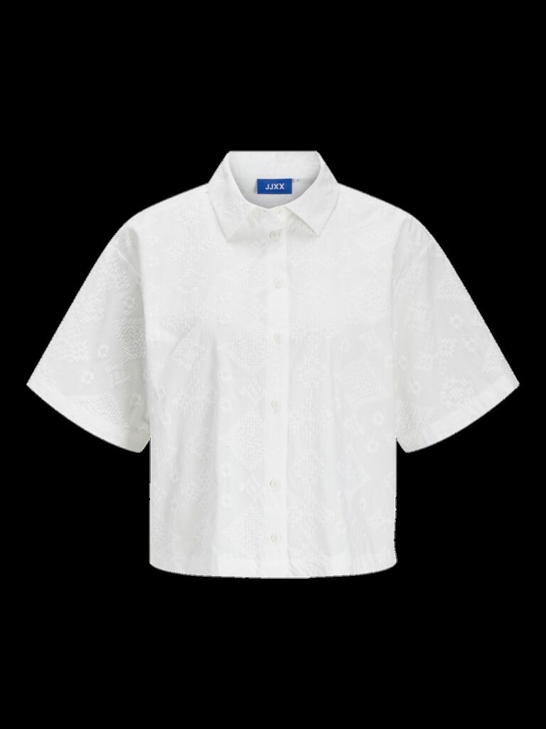 JJXX JXMIKA BRODERIE SS SHIRT WVN | WHITE