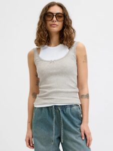 JJXX JXFAME STR LACE TOP JRS | GREY
